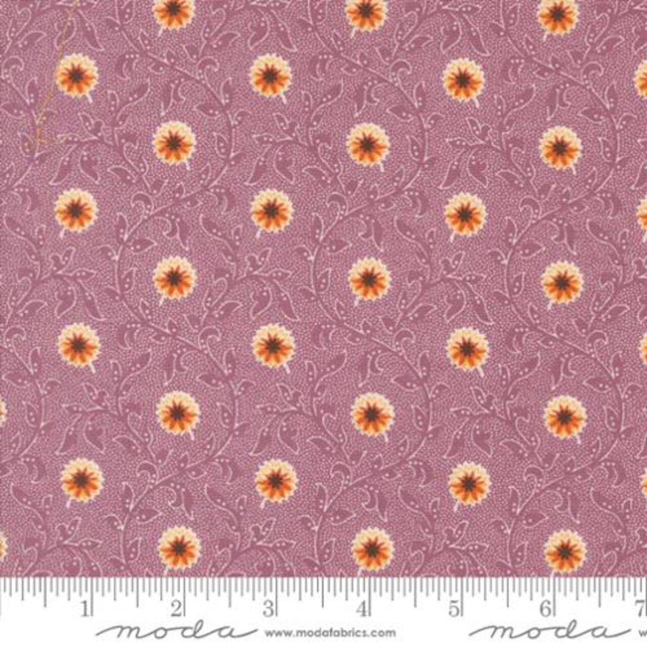 Fabric Moda Purple Mulberry Flowering Blooms Pumpkin Spice Gatherings by the Quarter Yard 49290-18